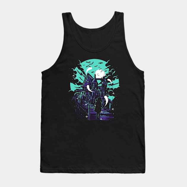 Haunted House Tank Top by MisfitInVisual